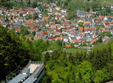 Blick von der Schanze auf  Brotterode
